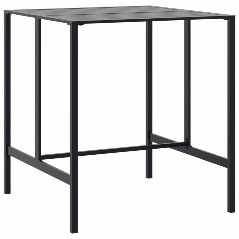 Berkfield Home Modern Square Bar Table in Black Powder-coated Steel, W/D/H: 100 x 100 x 110 cm – 2