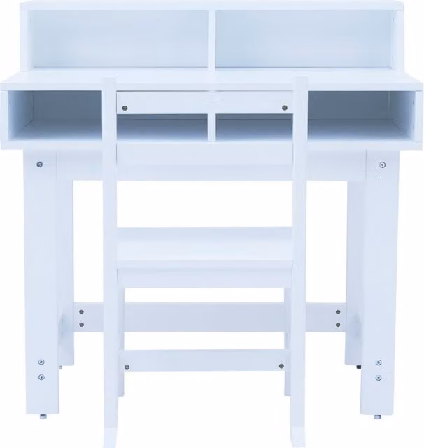 Teamson Kids Wooden Writing Desk with Storage in White