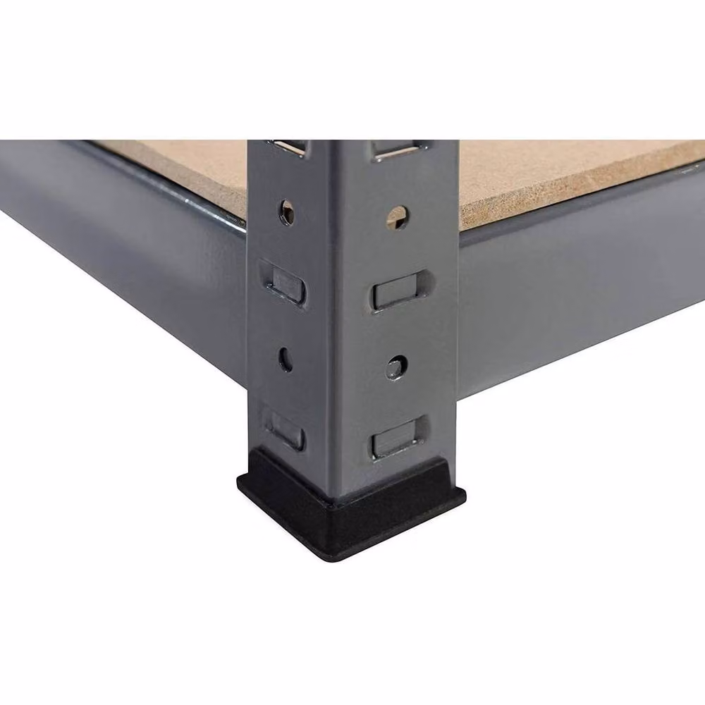 FORGEVIO Heavy Duty 5 Tier Corner Shelving Unit in Grey and Silver, H 180 x W 70 x D 40 cm – 3