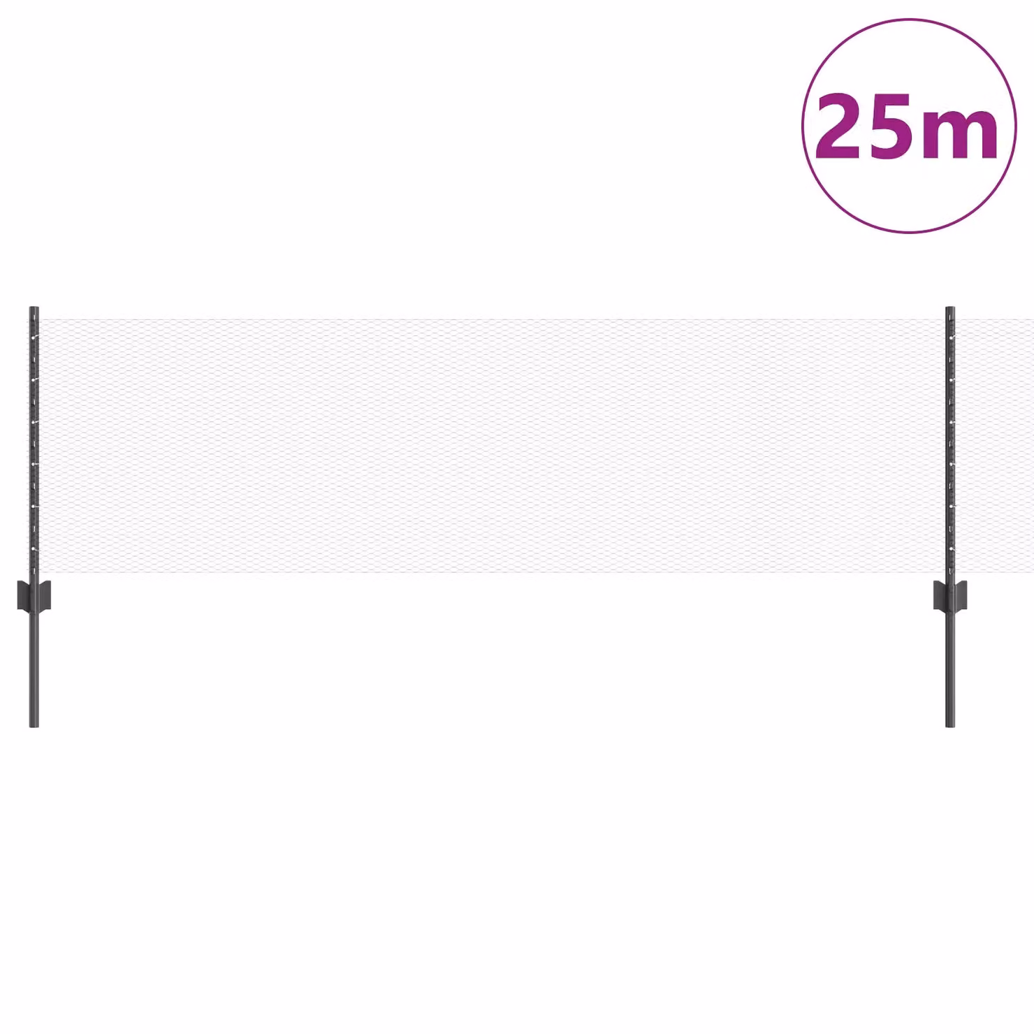 Berkfield Home Grey Steel U-Channel Fence Posts and Hexagon Fence Set, 11 pcs, Height: 60 cm – 2