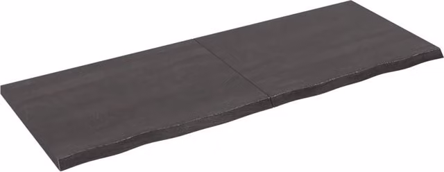 Berkfield Home Wall Mounted Rustic Oak Shelf in Brown and Dark Grey, W: 160 cm, D: 60 cm, H: 2-4 cm – 1