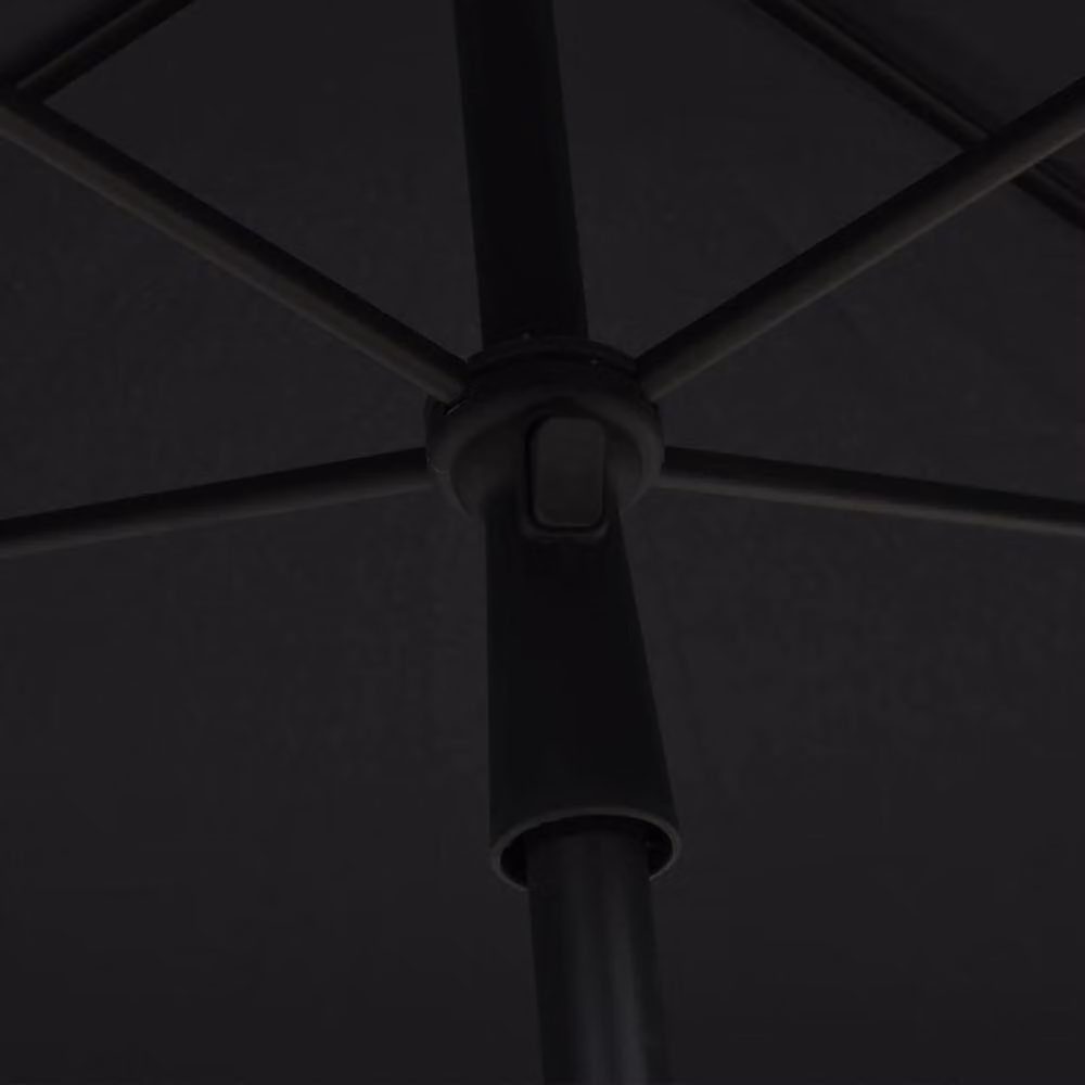 Berkfield Home Durable Garden Parasol with Pole, Anthracite and Black, W/D/H: 140 x 140 x 238 cm – 2