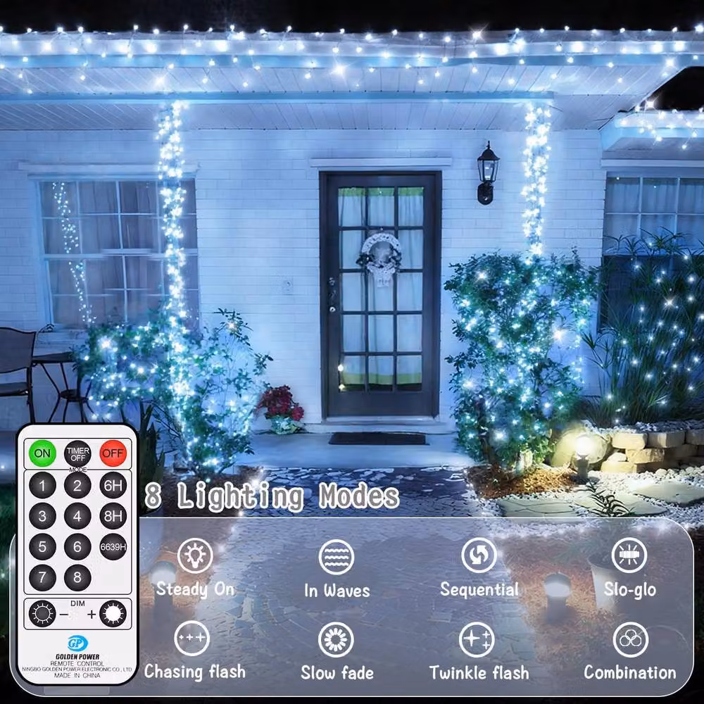 Garwarm White LED Christmas Fairy String Lights for Outdoor Use – 2