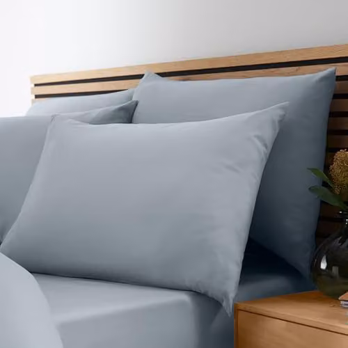 Catherine Lansfield So Soft Non-Iron Double Duvet Cover and Pillowcase Set in Grey, Duvet Cover: 200 x 200 cm, Pillowcase: 50 x 75 cm – 2