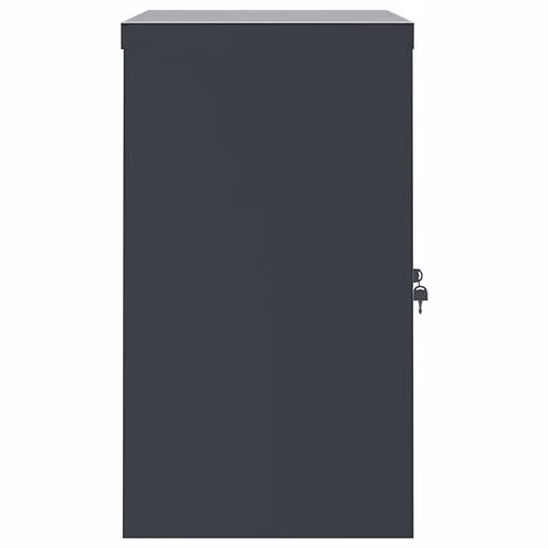vidaXL Industrial Steel File Cabinet in Anthracite with Lock and Adjustable Shelves, W/D/H: 90 x 40 x 70 cm – 4
