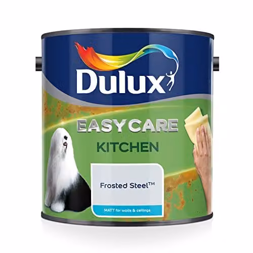 Dulux Easycare Kitchen Matt Emulsion Paint for Walls and Ceilings, Grey, 2.5 l