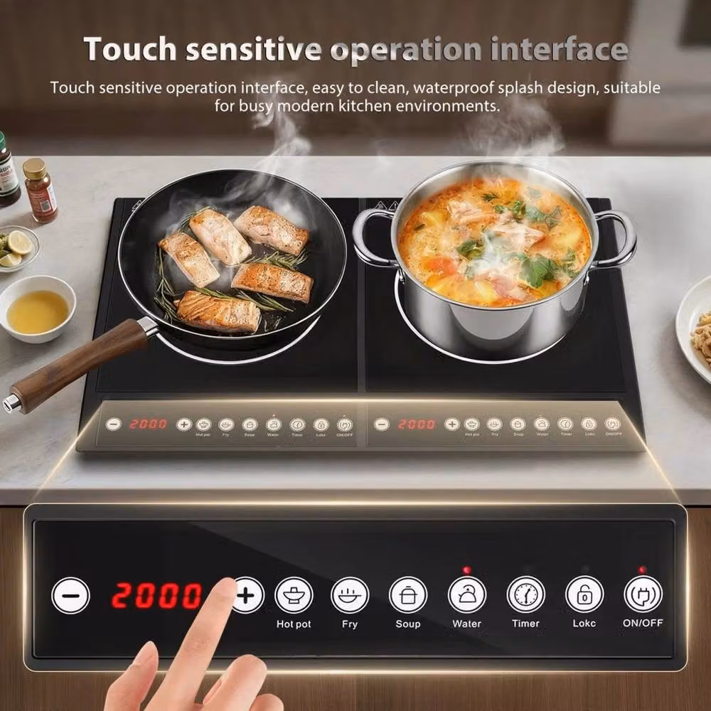 SPETLEK Twin Induction Hob Portable Digital Electric Cooker with Glass Surface in Black – 4