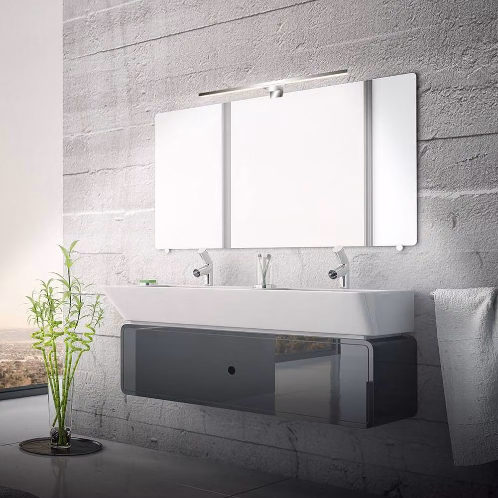 Briloner Chrome Bathroom LED Mirror Light, 10W, 1000lm, IP44, Silver – 5