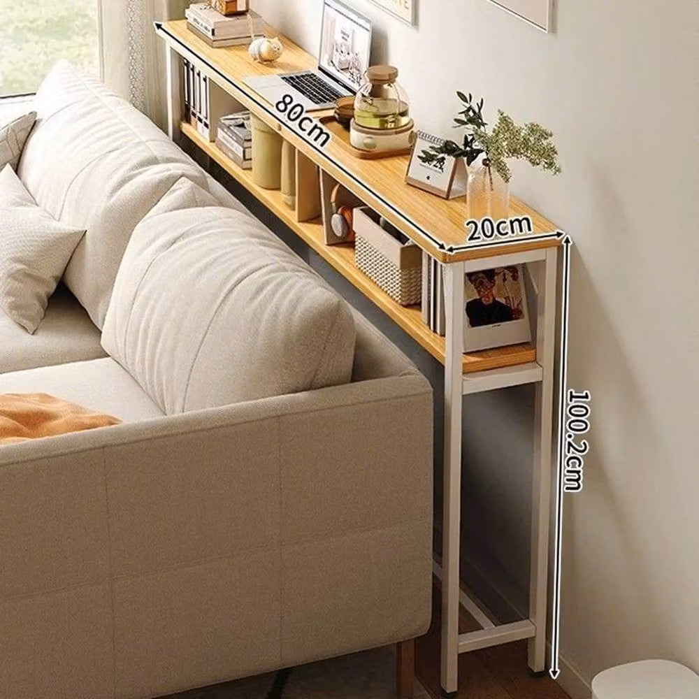 FORGEVIO Modern Rectangular Console Table in Natural Wood Finish – 2