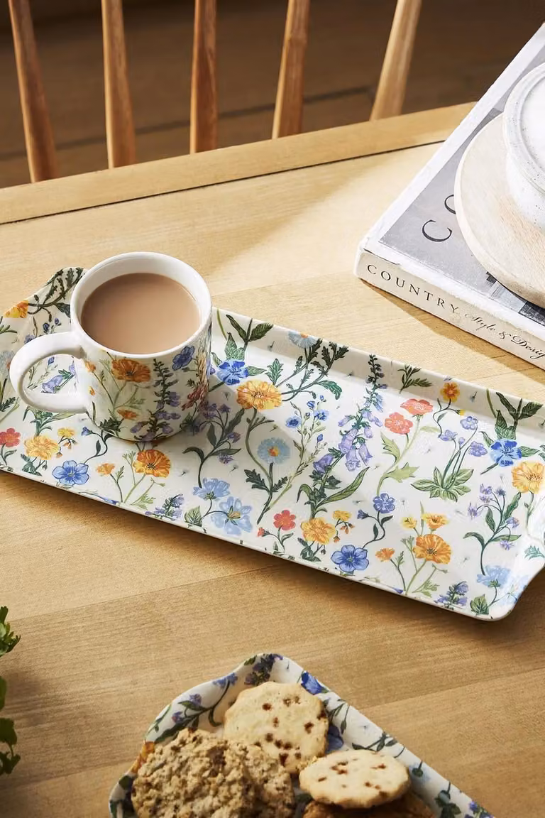 Ulster Weavers Cottage Garden Floral Small Rectangular Tray, Multicolour