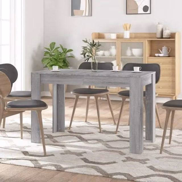 Berkfield Home Rectangular Dining Table in Grey Sonoma, W/D/H: 120 x 60 x 76 cm – 1