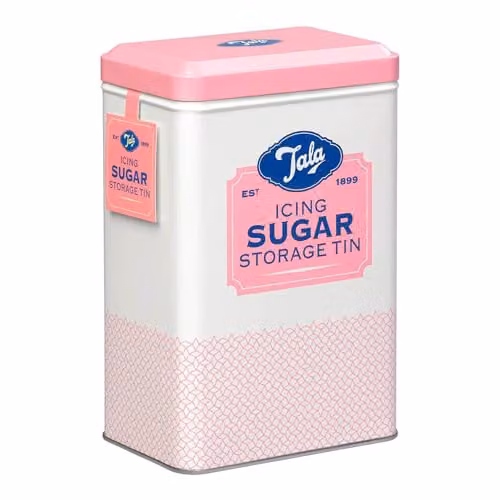 Tala Metal Pink and Multicolour Storage Tin, W/D/H: 18.5 x 18.5 x 19.0 cm