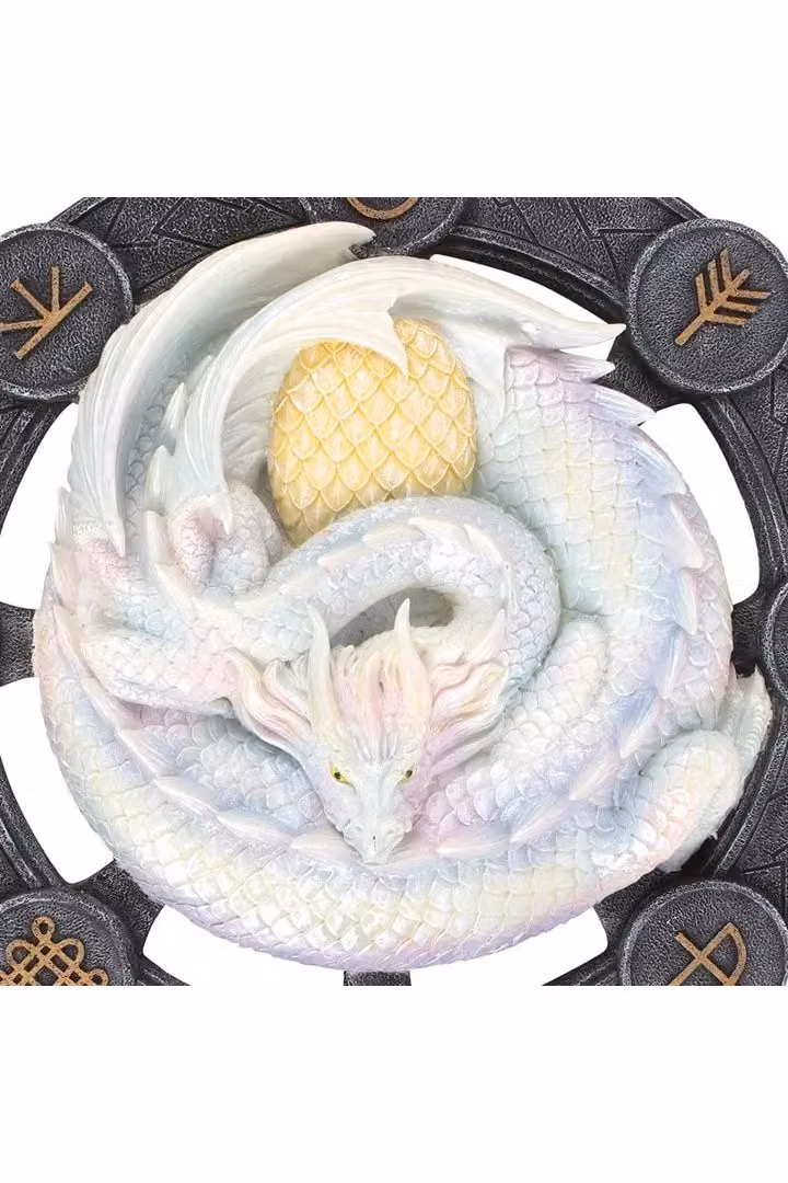 KDMD Ostara Dragon Resin Wall Plaque in Cream and Beige – 2