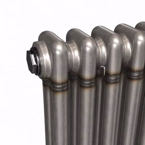 Lux Heat Vertical 2 Column Traditional Steel Radiator in Silver Grey, H: 150 cm, W: 38 cm – 2