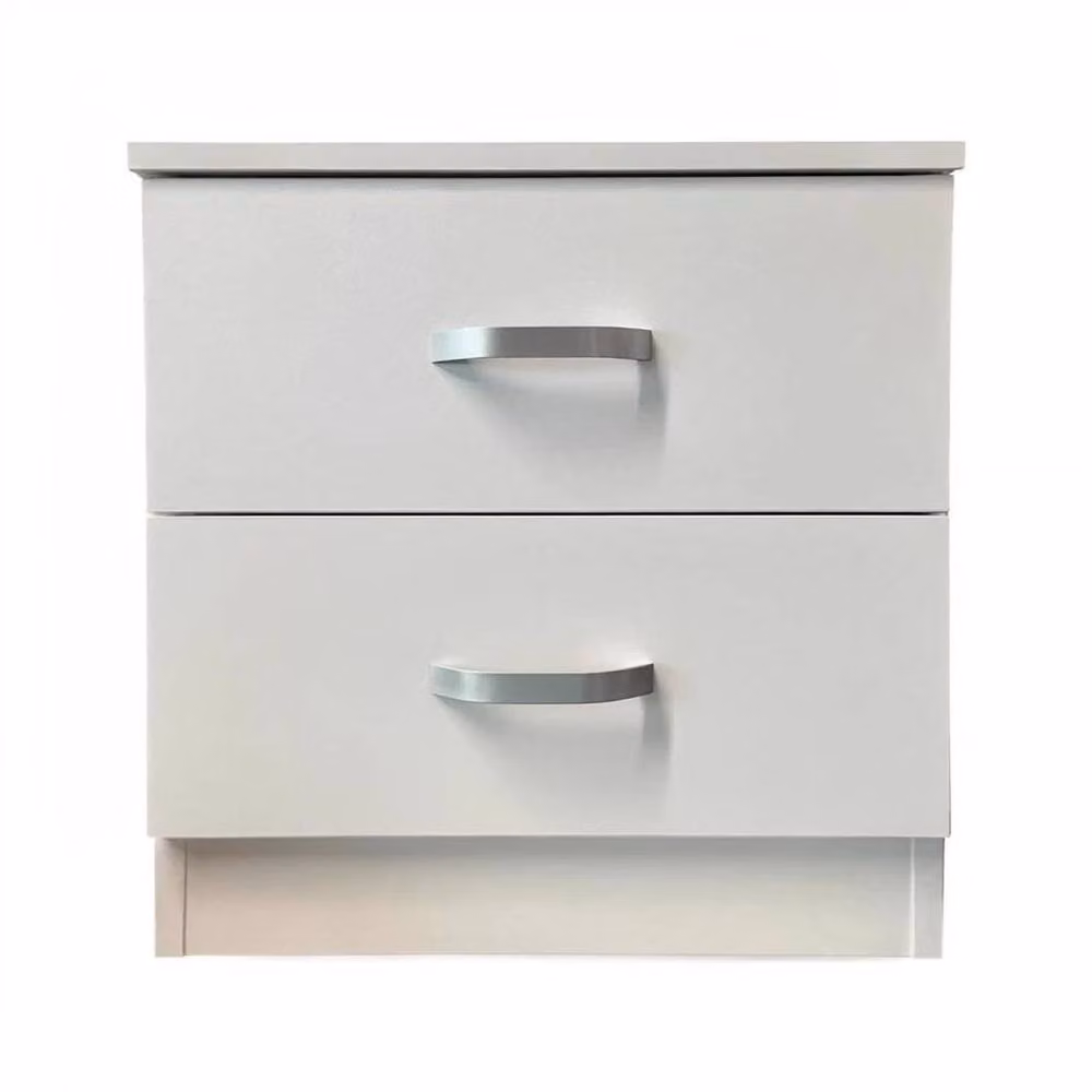 SPETLEK White 2 Drawer Bedside Cabinet – 2