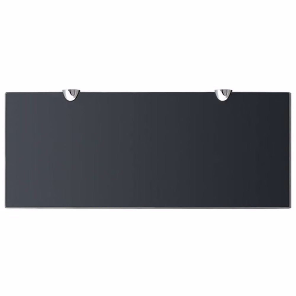 Berkfield Home Black Glass Floating Shelf, W: 50 cm, D: 20 cm – 2