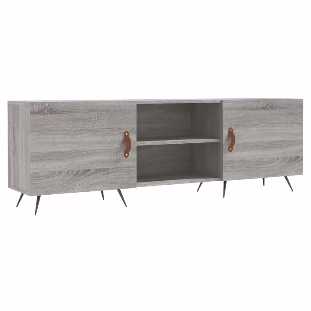 Berkfield Home Grey Sonoma TV Cabinet with Hinged Doors and Internal Shelves W/D/H: 150 x 30 x 50 cm – 2