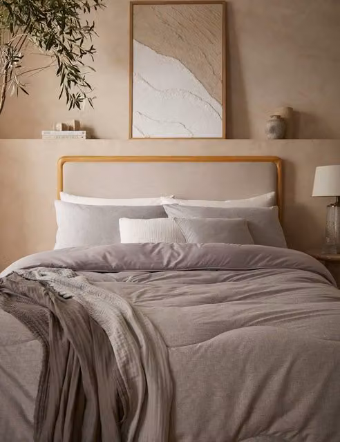 Nightlark Soft Weave 4.5 Tog Coverless Microfibre Duvet Set, Light Grey