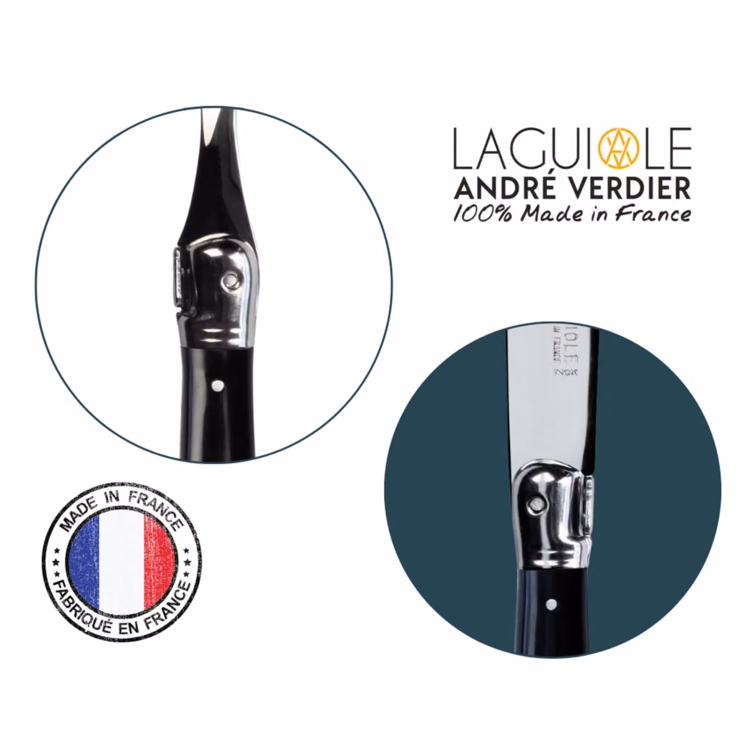 Laguiole 24 Piece Stainless Steel Cutlery Set in Black with Display Case – 4