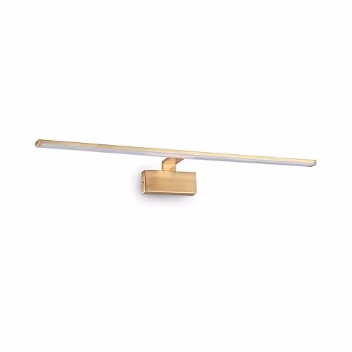 Ideal Lux ALMA Integrated LED Picture Wall Lamp in Brass Satin with Warm White 3000K Light