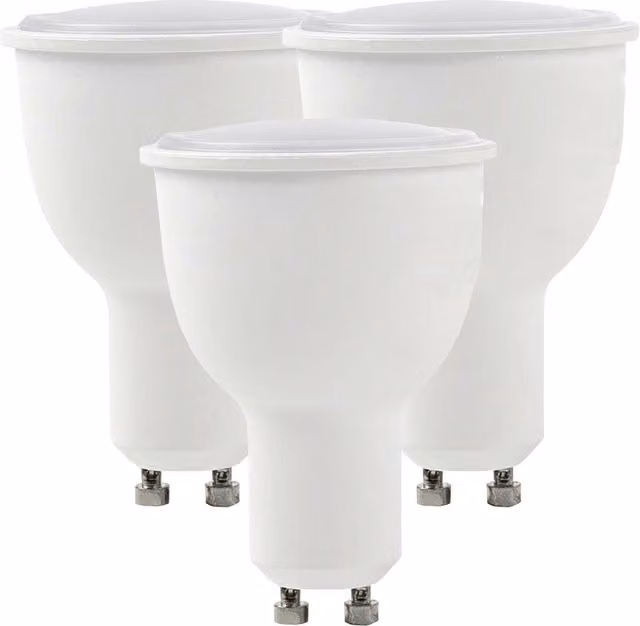 Loops 3x WiFi Colour Changing LED Light Bulbs, 4.5W GU10 Dimmable RGBW Lamp in White and Multicolour