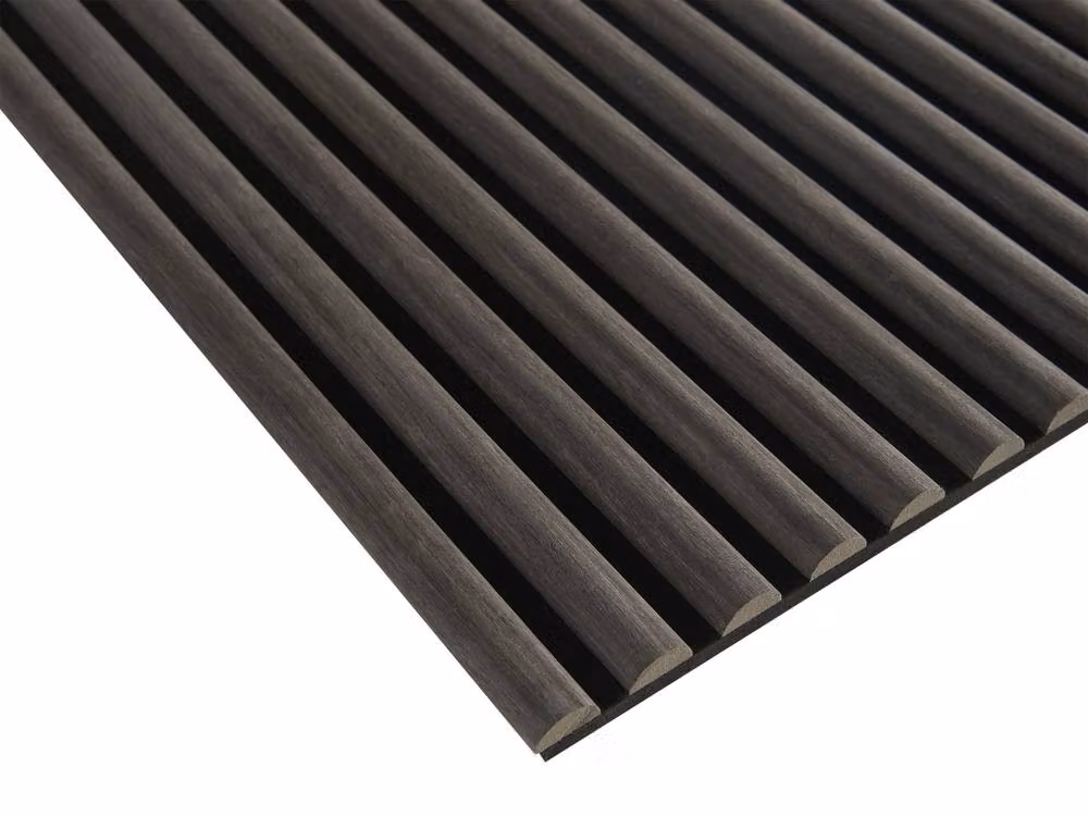 Fuse Acoustic Wooden Reeded Wall Panel in Charcoal Oak, H 240 cm x W 60 cm – 5