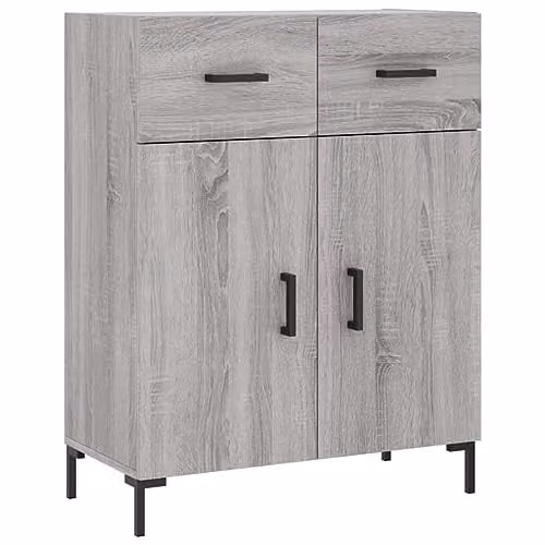 vidaXL Grey Sonoma Sideboard in Engineered Wood W/D/H: 69.5 x 34 x 90 cm – 1