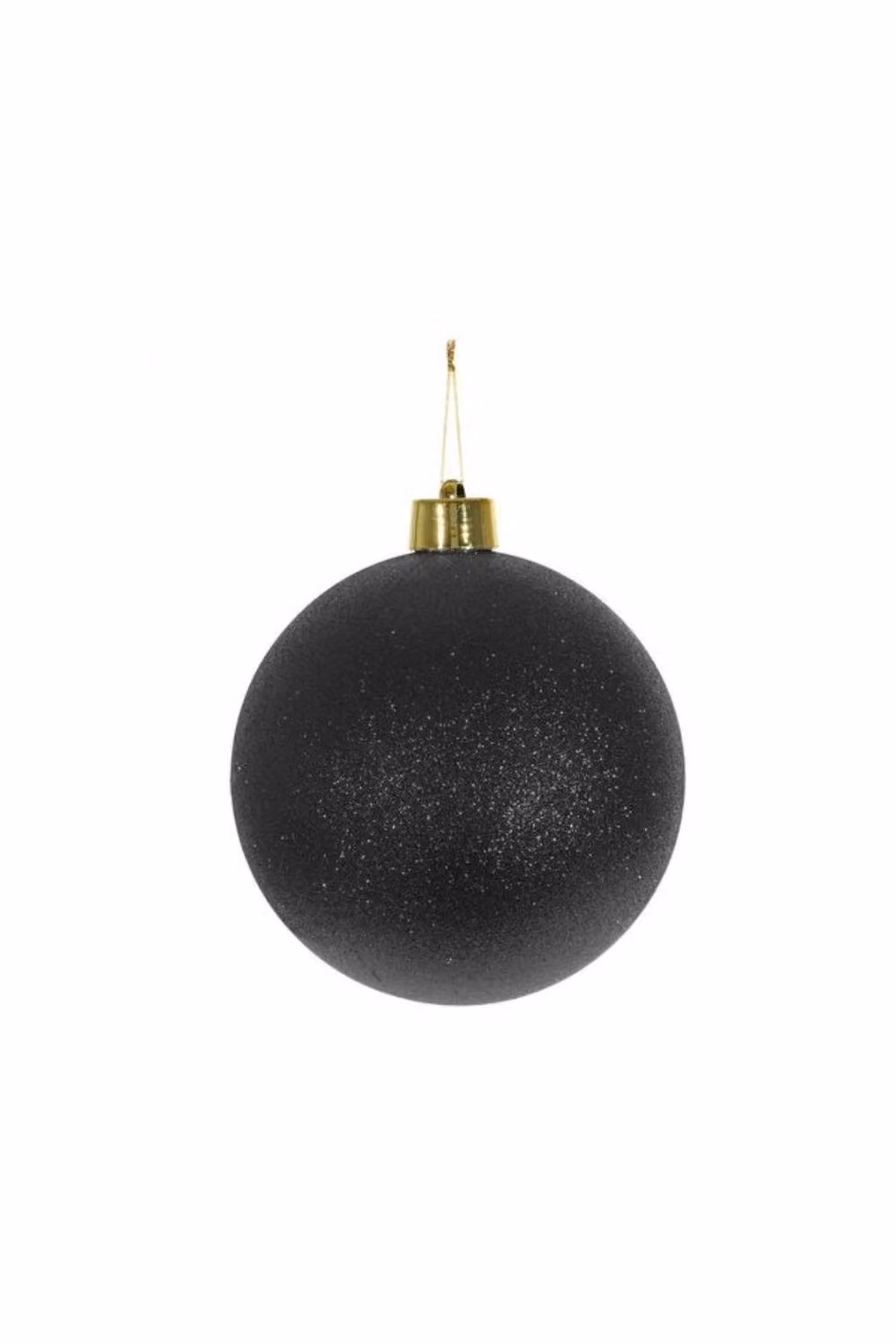 KDMD Black Glitter Shatterproof Christmas Bauble, Diameter: 15 cm – 2