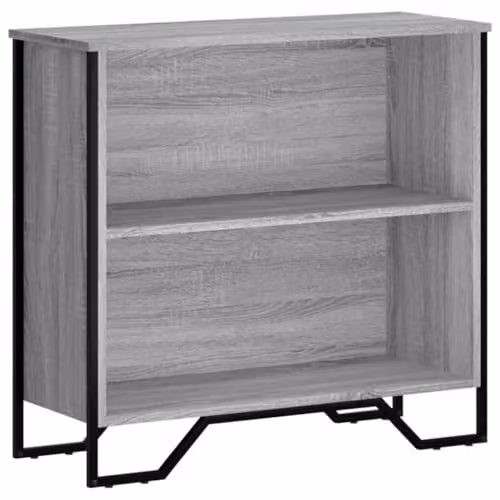 vidaXL Modern Grey Sonoma Bookcase in Engineered Wood W/D/H: 80 x 31 x 74.5 cm – 1