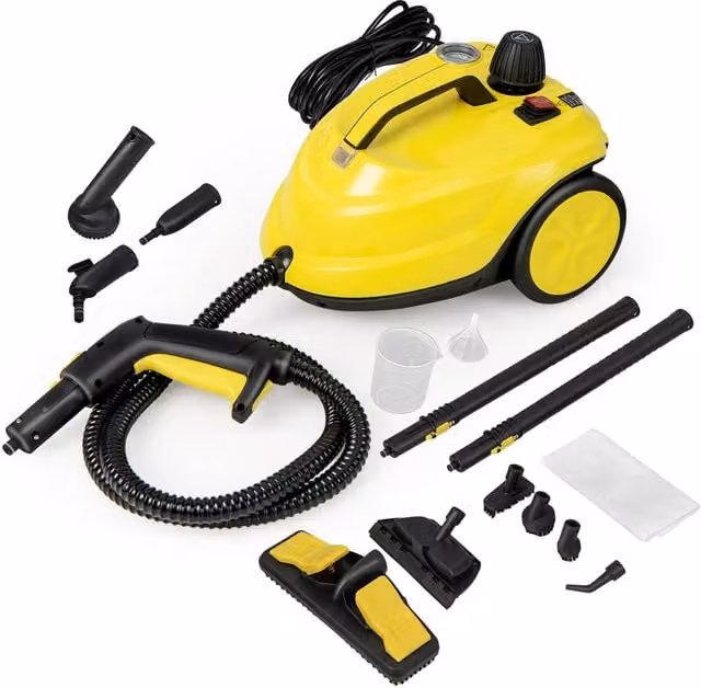 Costway 2000W Steam Mop Rolling Cleaning Machine and Carpet Washer in Yellow – 1