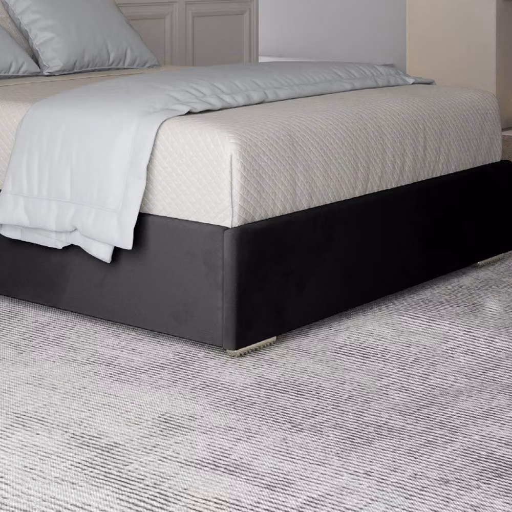 Casani Sudborough Upholstered Velvet Designer Bed Frame with Metal Accents, W/D/H: 140 x 200 x 127 cm – 4