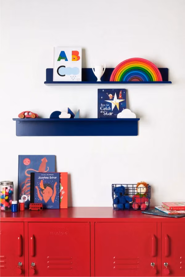 Mustard Made The Ledge Wall Mounted Shelf in Navy Blue, Large, W: 85 cm, H: 13 cm, D: 12 cm – 2