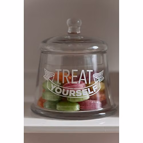 Premier Housewares Treat Yourself Glass Storage Jar in Transparent – 2