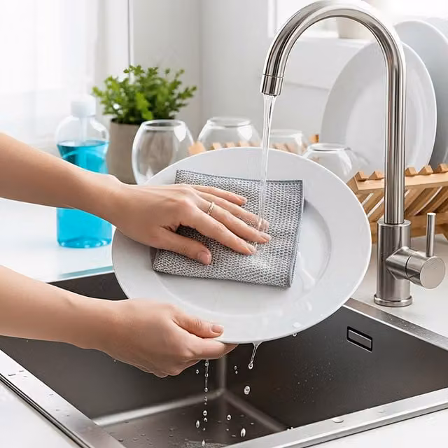 Lifeideas 10-Piece Kitchen Dishcloth Set in Silver and Grey, 20 cm