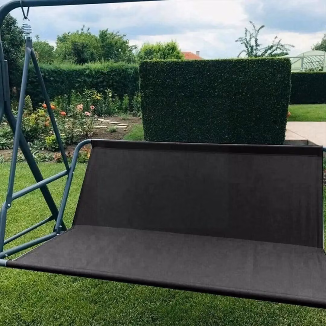 SPETLEK Replacement Swing Seat Cover for Garden Benches, Size S, Black Water-Repellent Polyester – 4