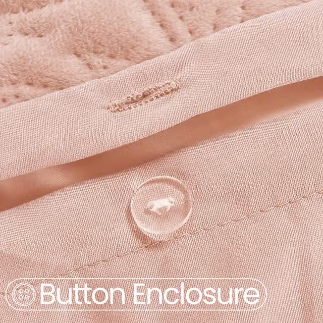 Velosso Pink Velvet Floral Duvet Cover and Pillowcase Set, W: 140 cm, L: 200 cm