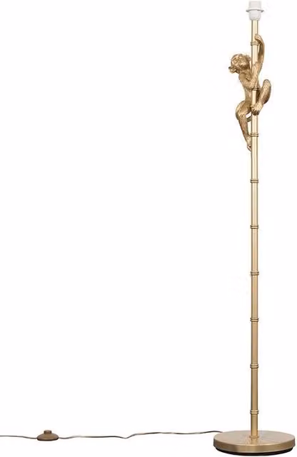 SPETLEK Modern Metal Monkey Floor Lamp Base in Gold