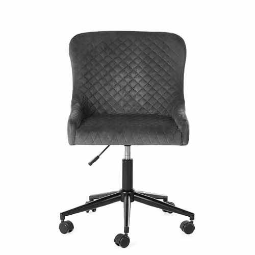Julian Bowen Luxe Modern Grey Velvet Upholstered Office Task Chair W/D/H: 52 x 60 x 97 cm – 3