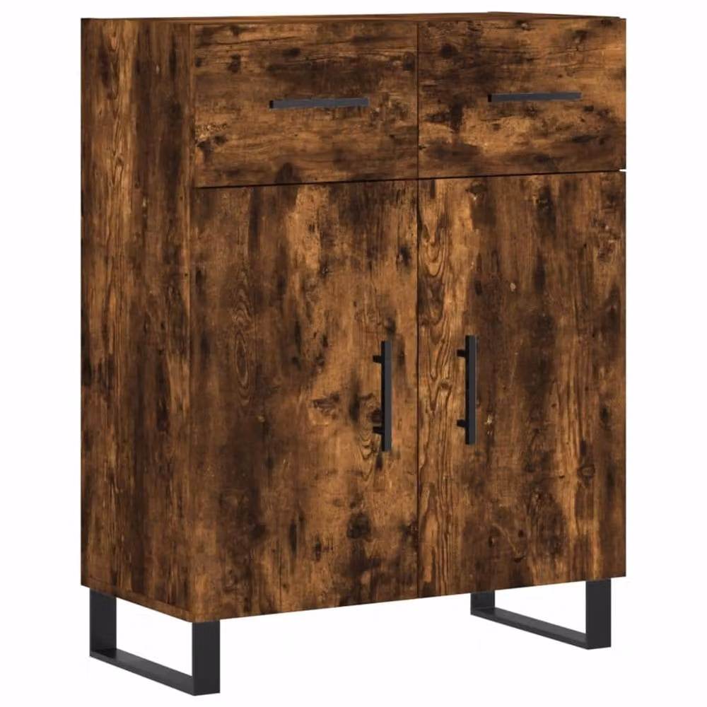 Berkfield Home Smoked Oak Highboard in Brown, W/D/H: 69.5 x 34 x 180 cm – 4