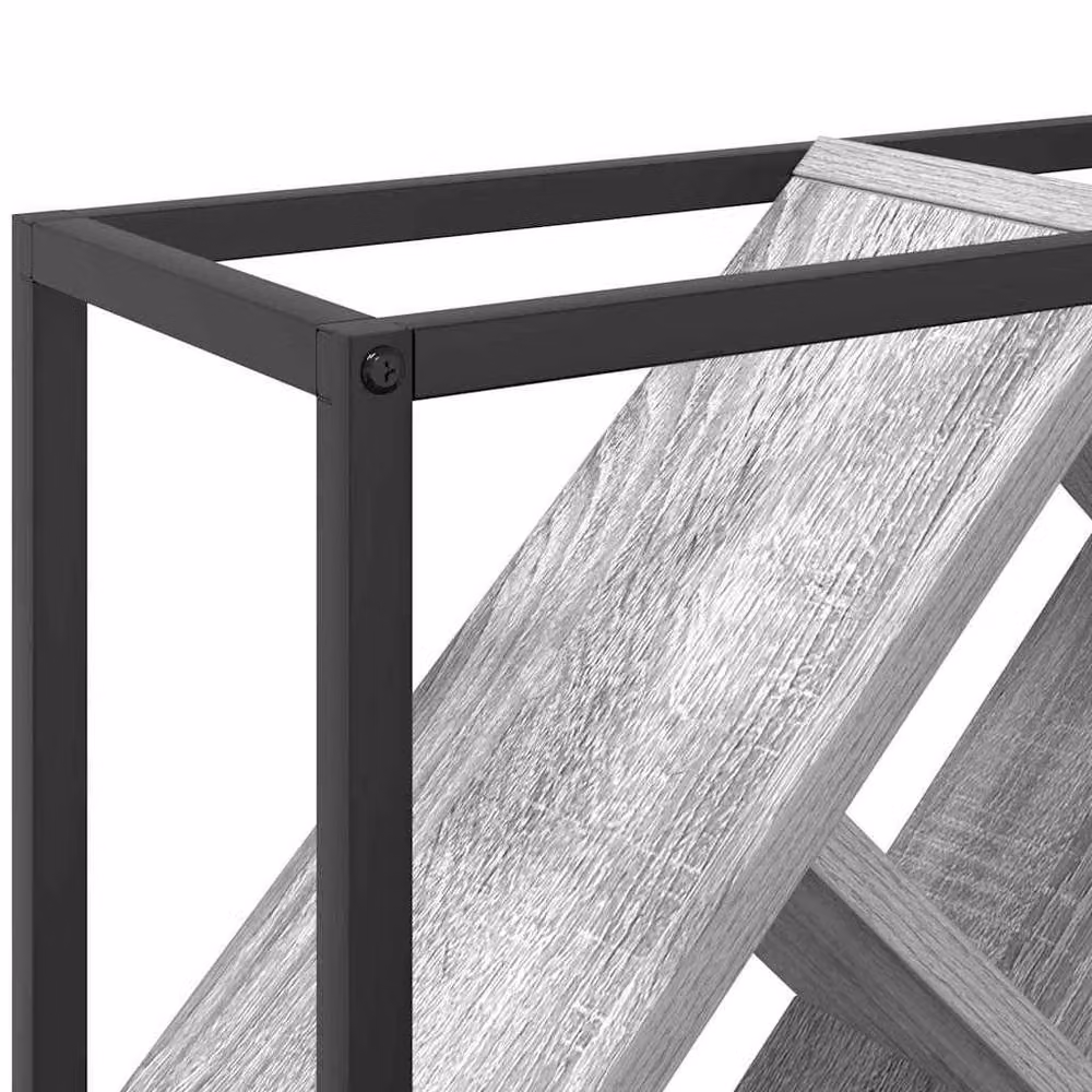 Berkfield Home Sonoma Modern Wine Rack, Grey, W: 51 cm, D: 18 cm, H: 52.5 cm – 6