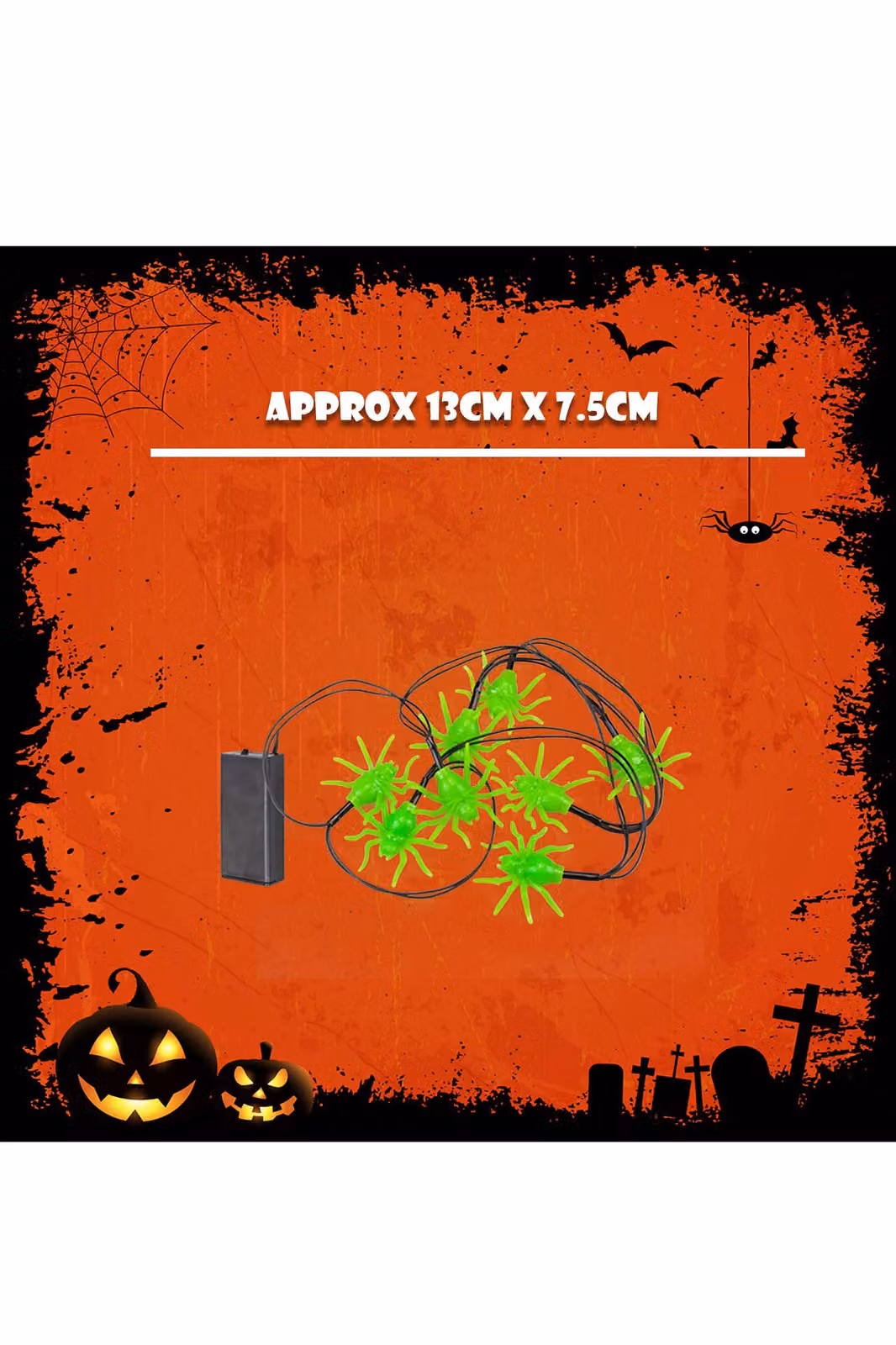 VFM e-Store Halloween LED Spider Lights, Set of 8, Green – 2