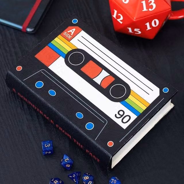 Uniqueful Retro Cassette Tape Shaped Storage Box with Lid, Multicolour and Black – 1