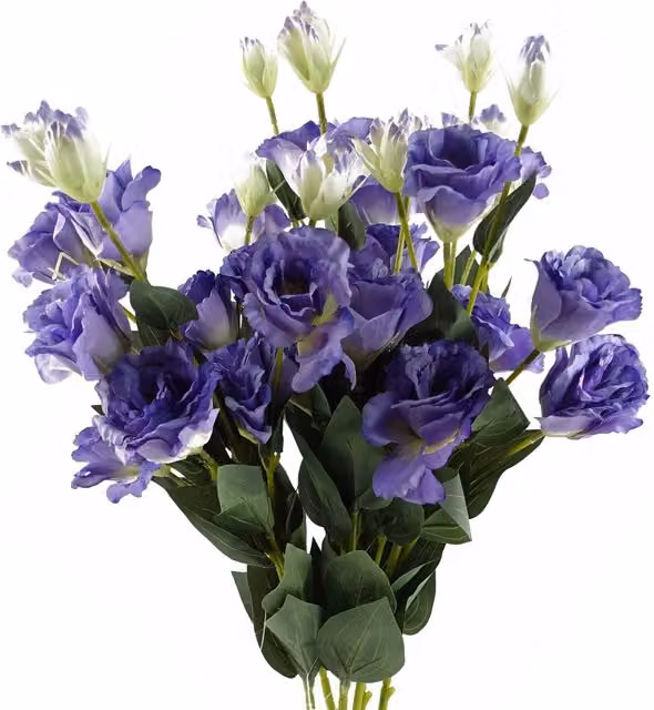 Leaf Pack of 6 Purple Artificial Wild Rose Stems with 36 Flowers, Height: 80 cm – 1