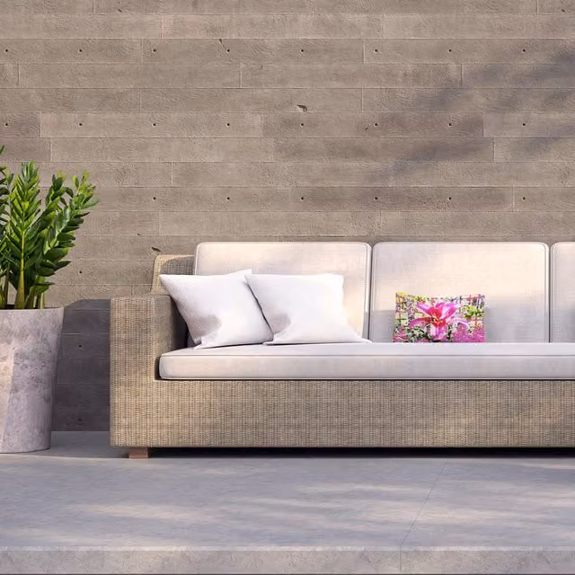 Benjamin Tate Design LTD Pink Floral Outdoor Cushion