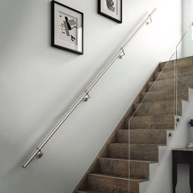 Rothley Polished Stainless Steel Interior Staircase Handrail Kit, Silver – 2