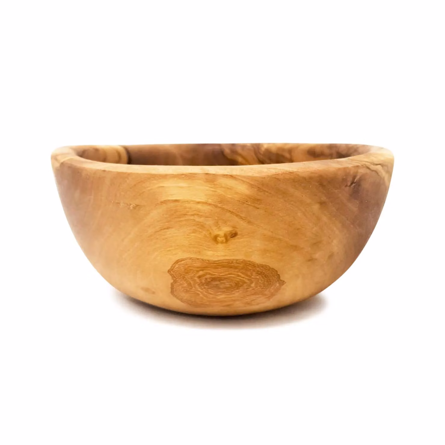 Verano Spanish Ceramics Brown Olive Wood Handmade Round Serving Bowl, W/D/H: 14 x 14 x 6 cm – 2