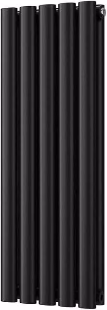 Omeara Black Designer Double Panel Radiator with Feet
