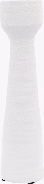 Perch & Parrow Modern White Ceramic Taper Candlestick for Tabletop