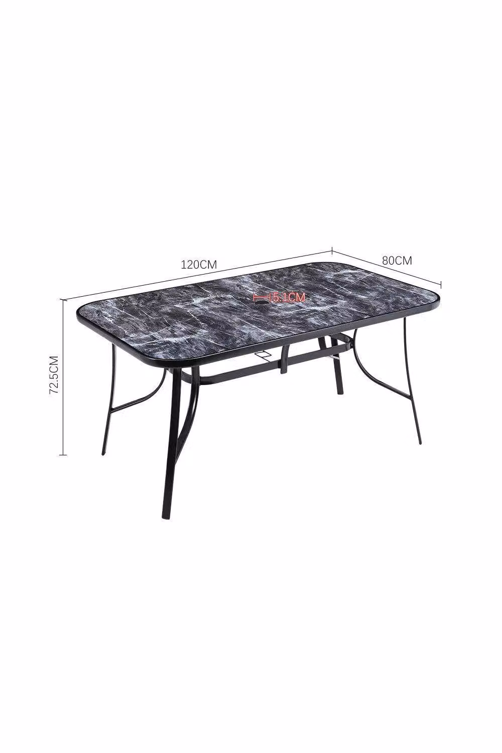 Garden Sanctuary 4-Seater Outdoor Dining Set with Grey Polyrattan and Rectangular Glass Table – 3