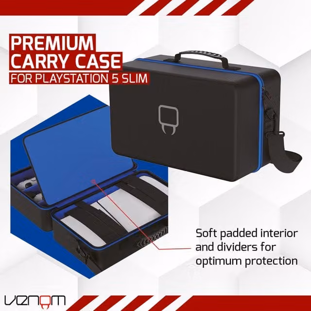Venom Console Carry Case for PS5 Slim, Black